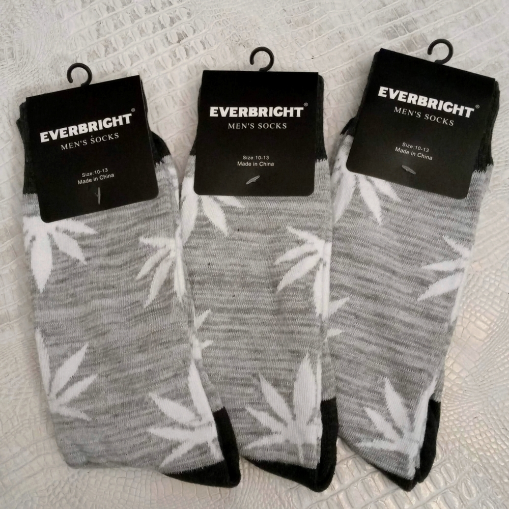 BOGO🆓 | Everbright Mens Cannabis Leaf Socks